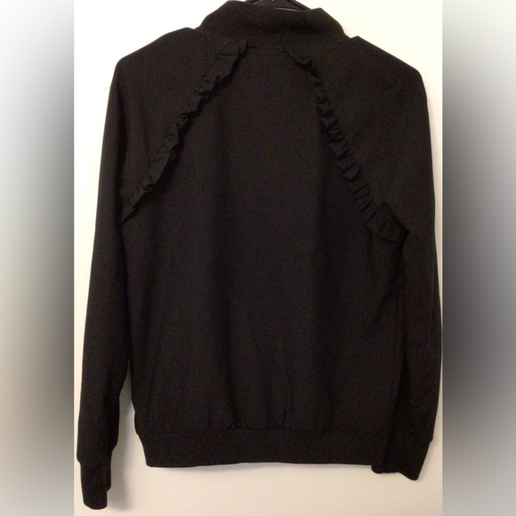 A new day black zippered jacket with ruffle detail size XS - Picture 4 of 8